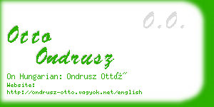 otto ondrusz business card